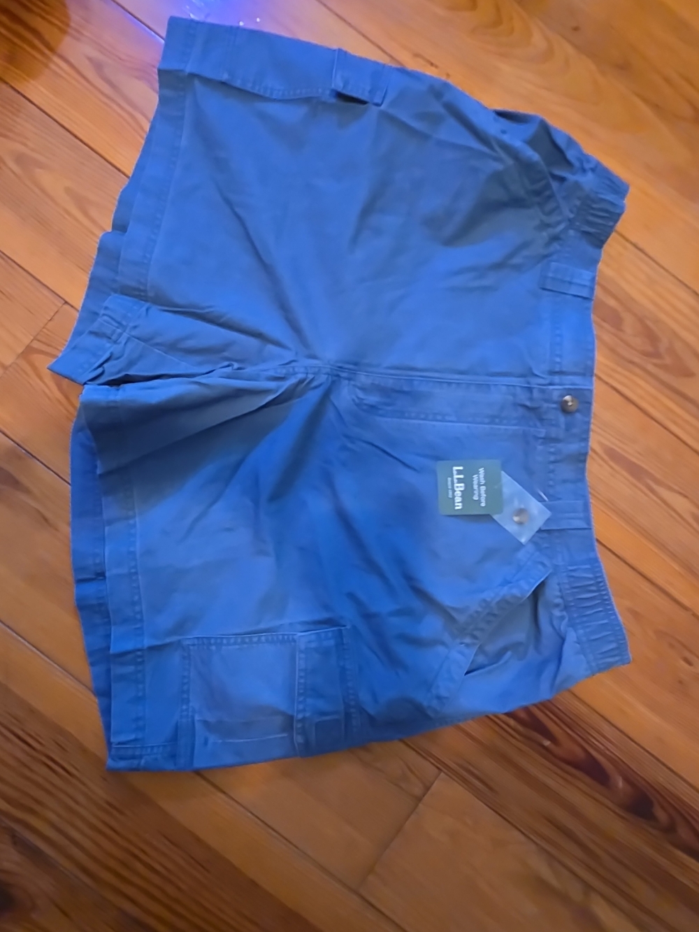 LL BEAN Men's Blue Cargo Shorts Size 40W